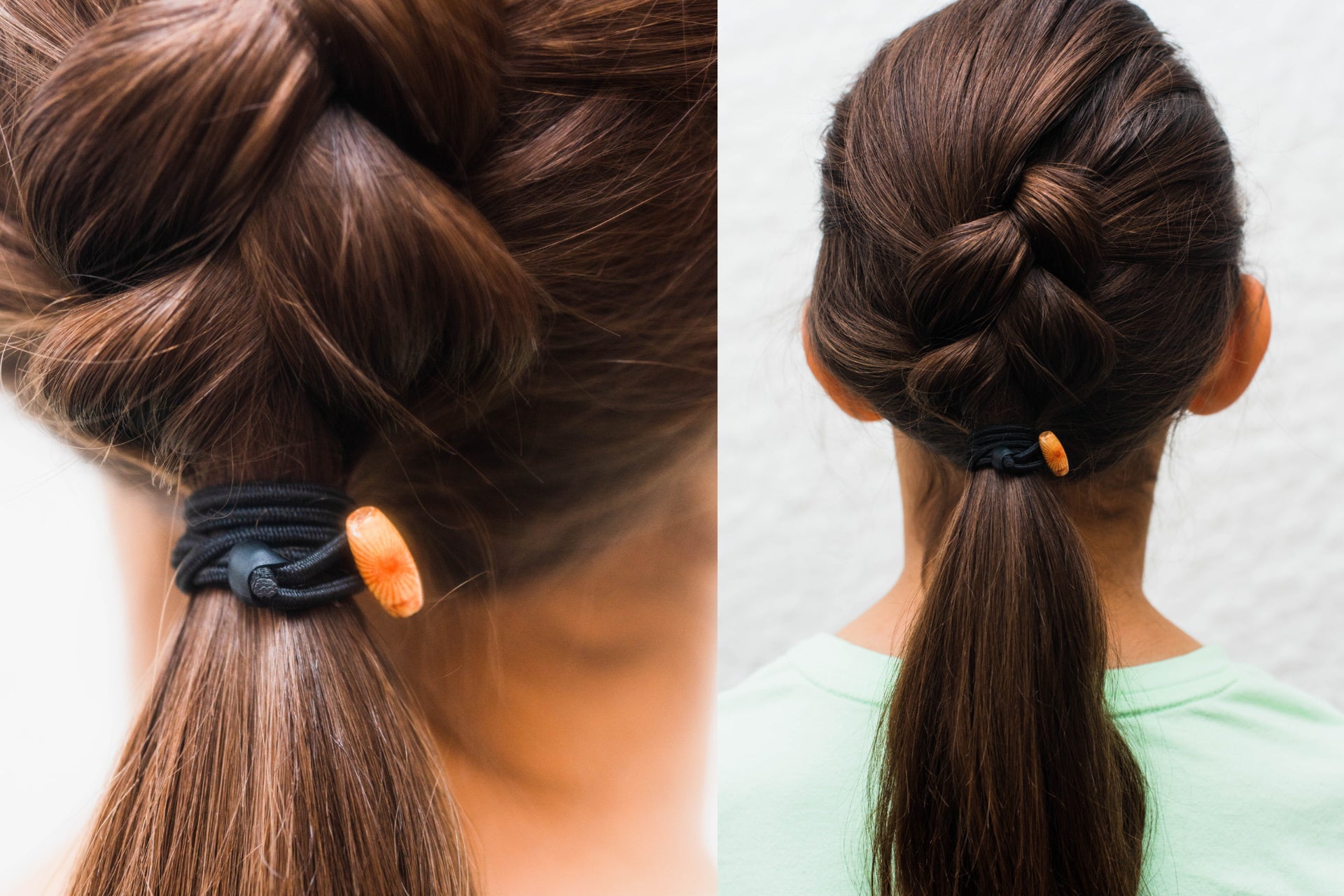 Load video: Using Emio hair ties to secure your braids